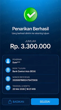 Bukti pencairan Dum*** sebesar Rp3.300.000